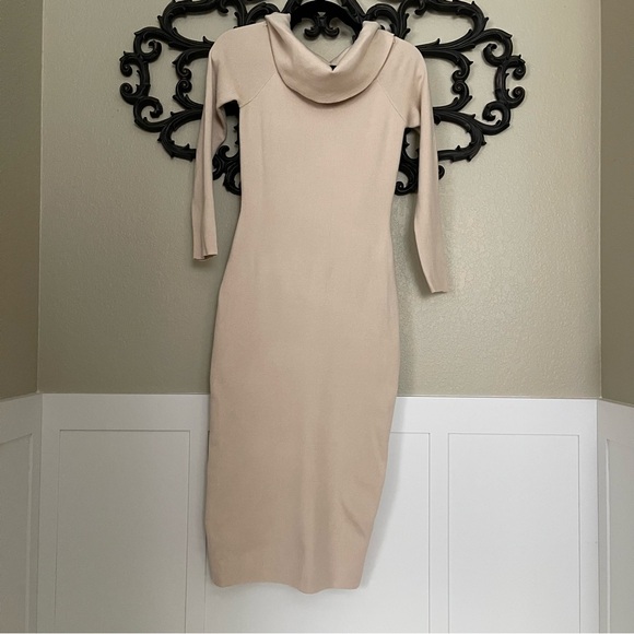 Merokeety Dresses & Skirts - Merokeety Tan Sweater Dress Size Small
